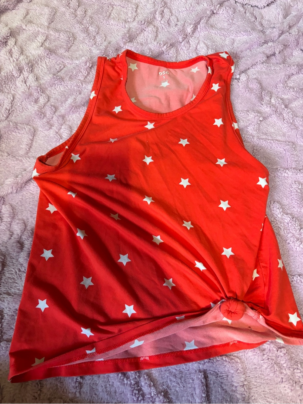 DSG Red Star Print Sleeveless Tank Top